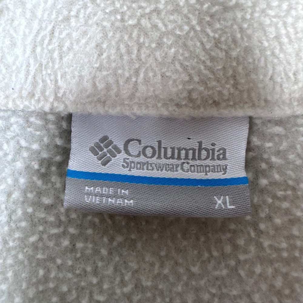 Columbia Fleece Jacket Womens XL Extra Large Cream Full Zip Benton Springs - Picture 2 of 16